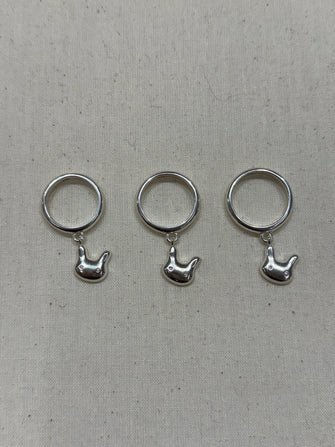 STERLING SILVER TERMINATOR DROPLET RING