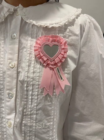 MINI I LOVE YOU BROOCH IN PINK