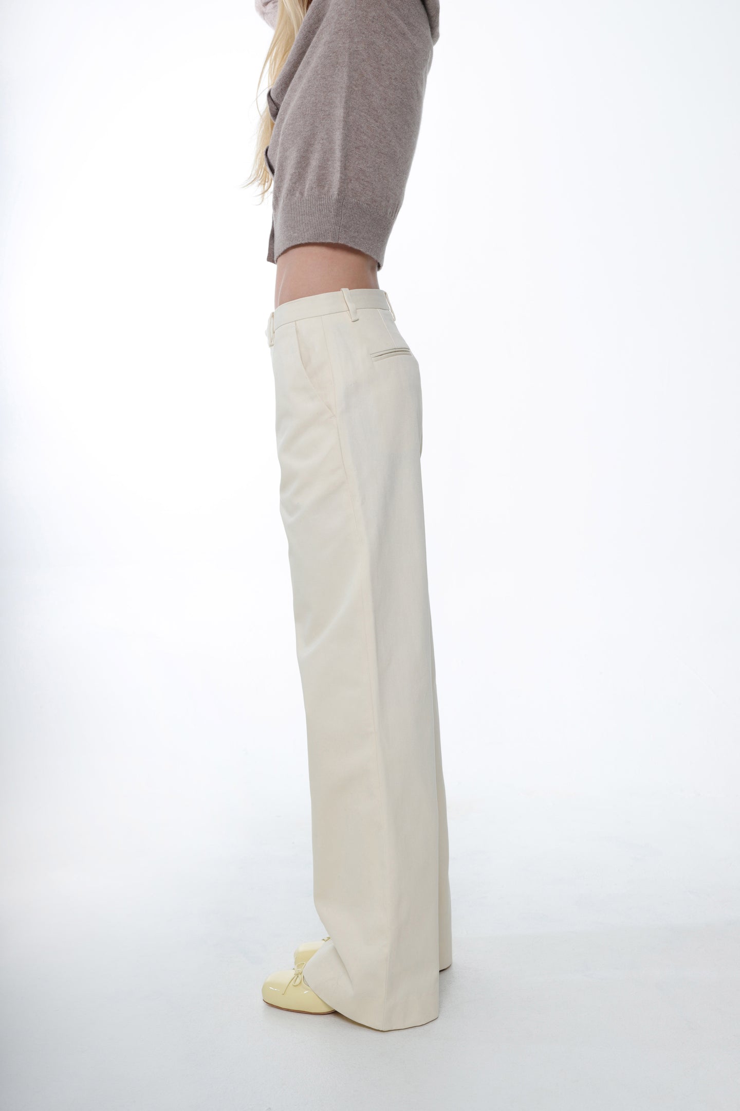 GLASS PANT IN CREAM