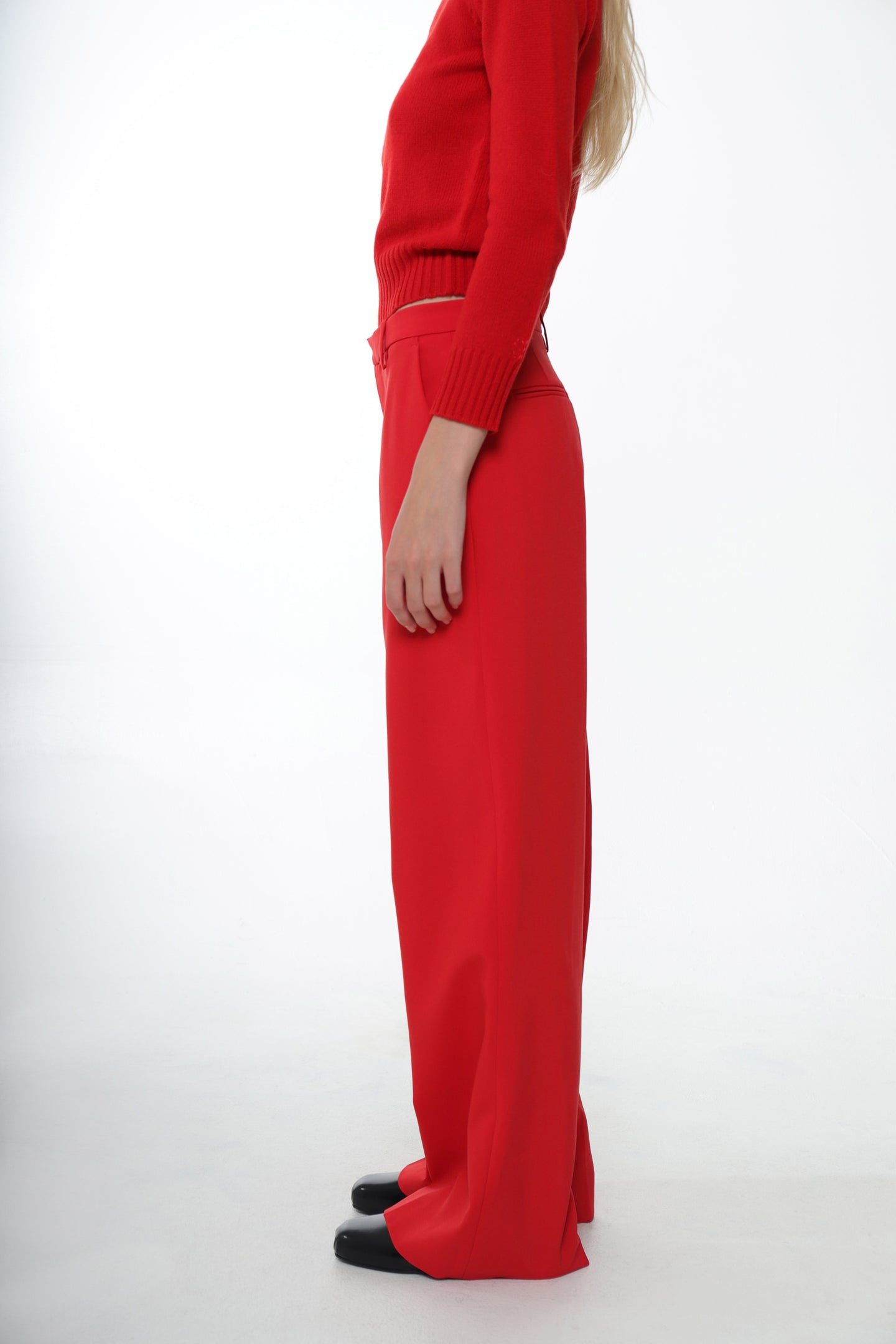 GLASS PANT IN RED