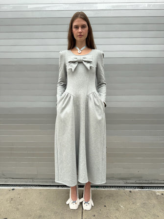 BRUSSELS DRESS IN HEATHER GREY