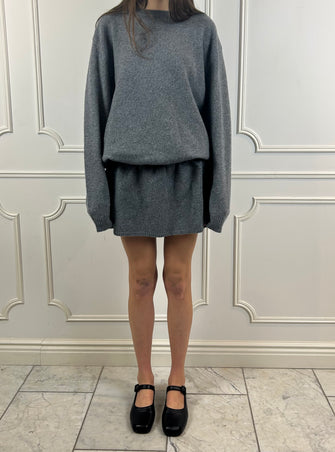 KAZIA KNIT DRESS IN HEATHER GREY