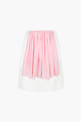 INA SKIRT IN TROMPE-L'OEIL APRON