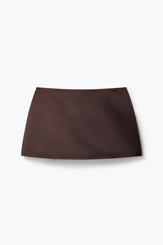 JUICE SKIRT IN BRUNETTE SATIN