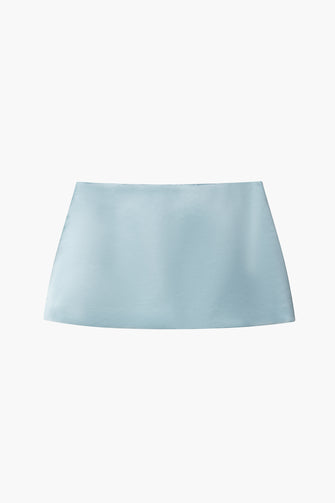 JUICE SKIRT IN ICE BLUE SATIN