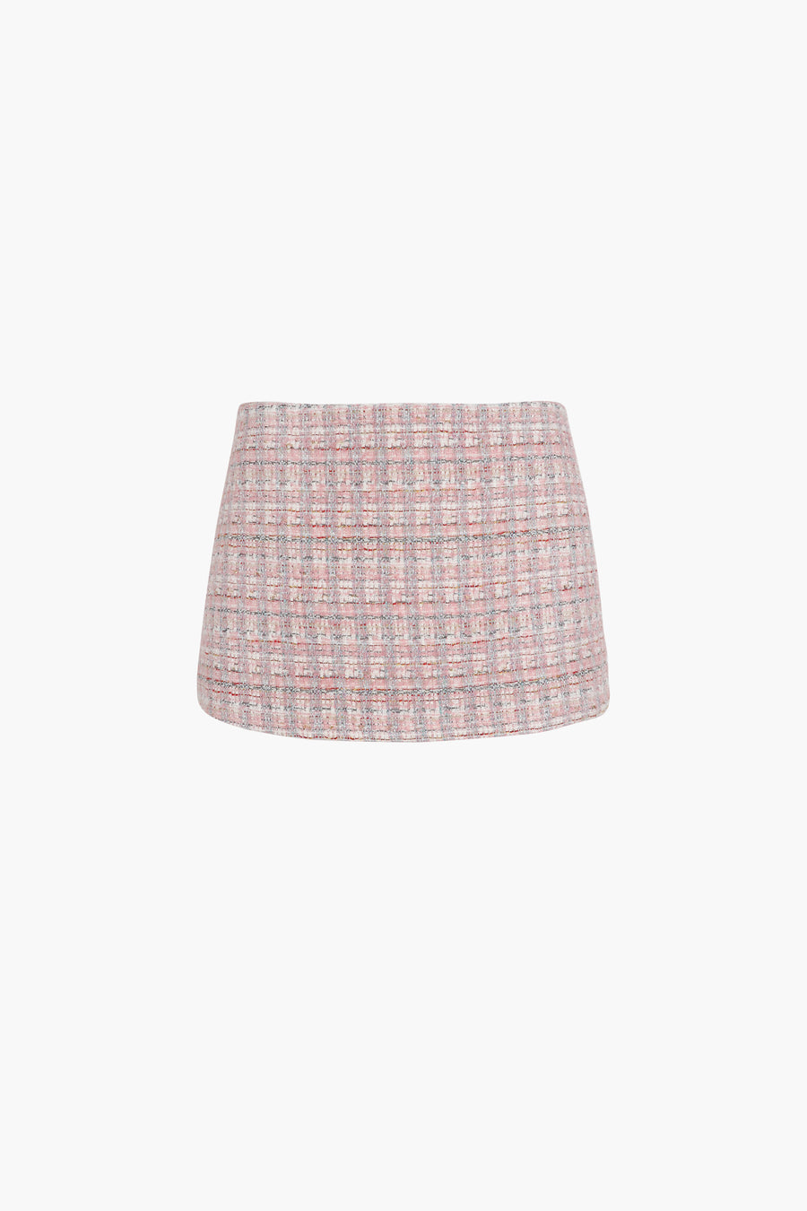 Mini pink and cream tweed skirt