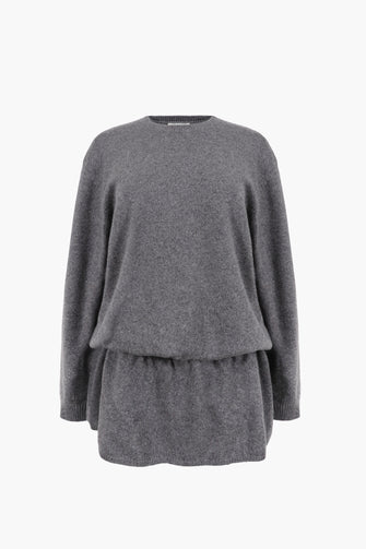 KAZIA KNIT DRESS IN HEATHER GREY