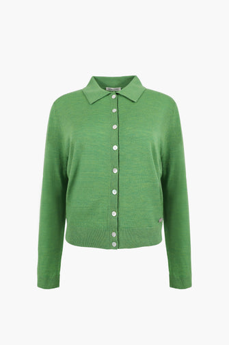 LEY CARDIGAN IN HEATHER GREEN