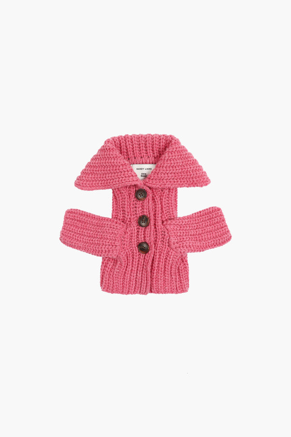 LIL MULLED CARDIGAN IN CARNATION