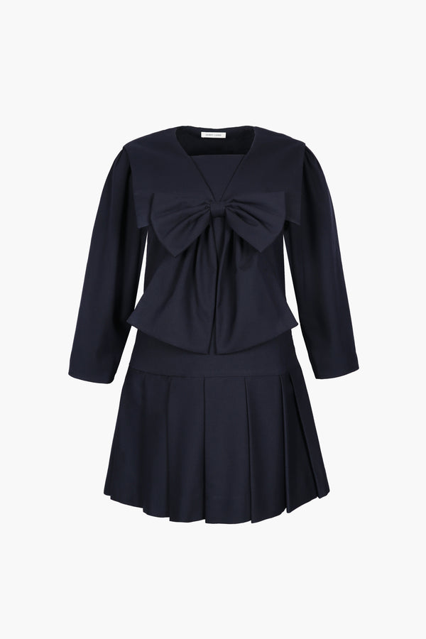 Sandy Liang Hami Dress in Navy