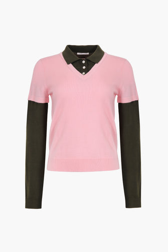 LOTTIE SWEATER IN PINK FERN