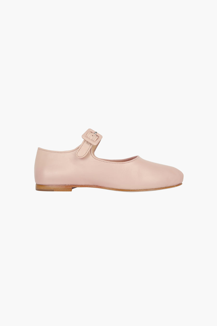 Mary Jane Pointe ballet flat shoe in ballet pink nappa leather