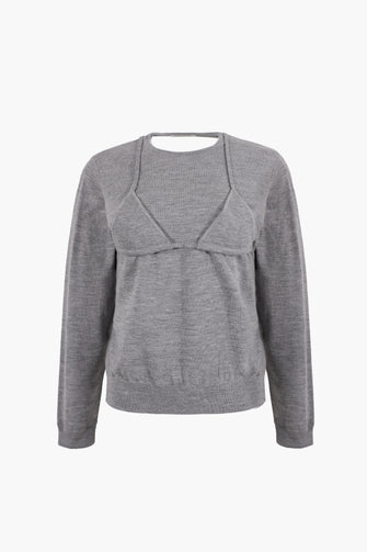 MAISY SWEATER IN HEATHER GREY