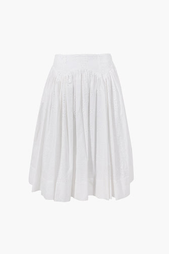 MURANO SKIRT IN WHITE EYELET