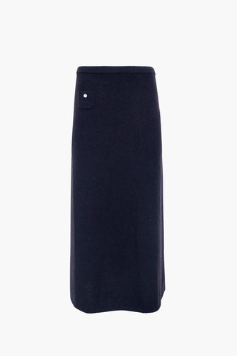 MYOS CASHMERE SKIRT IN NAVY