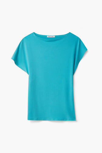 NARA TOP IN TURQUOISE