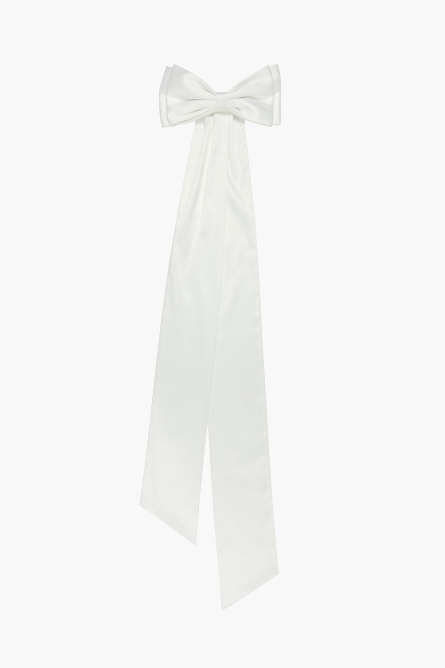 PALERMO BOW IN WHITE SATIN