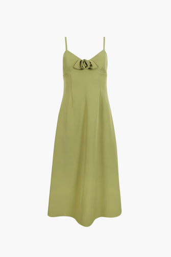 PILTON DRESS IN CHARTREUSE