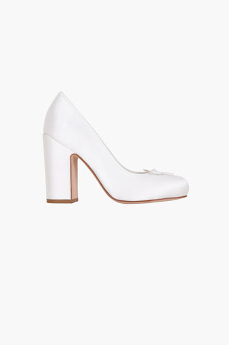 POINTE PUMP 100 IN PEARL SATIN