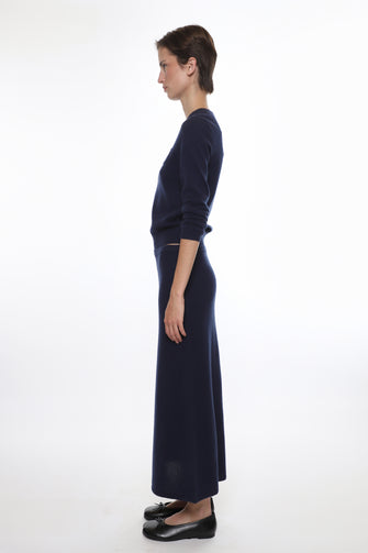 MYOS CASHMERE SKIRT IN NAVY