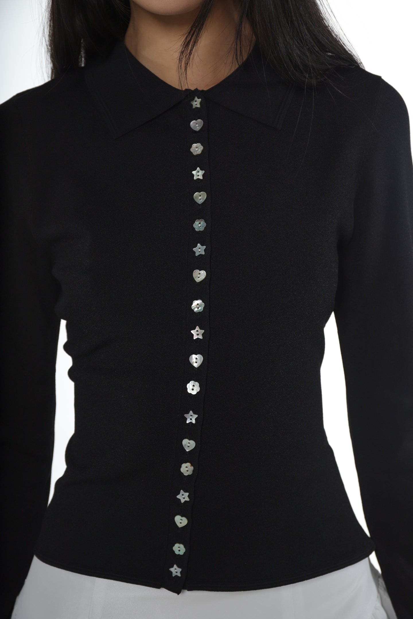 FICTION CARDIGAN IN BLACK