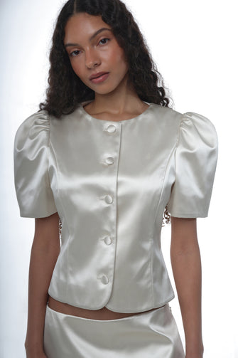 BONNY JACKET IN CHAMPAGNE SATIN