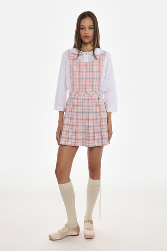 PILOT PINAFORE IN PINK TARTAN