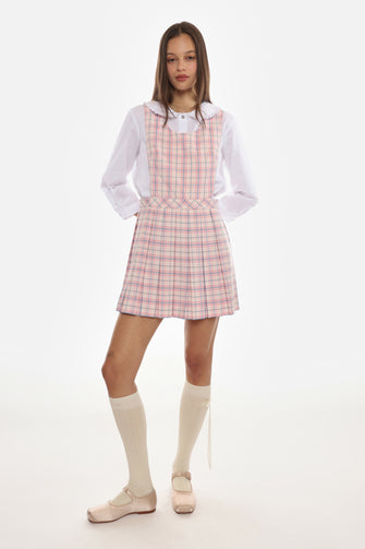 PILOT PINAFORE IN PINK TARTAN