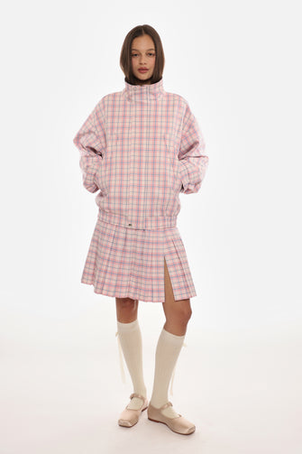 PAPAS JACKET IN PINK TARTAN