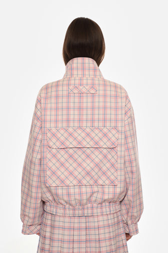 PAPAS JACKET IN PINK TARTAN