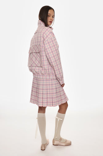 PAPAS JACKET IN PINK TARTAN