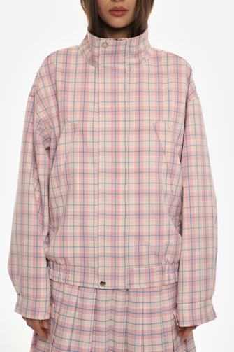 PAPAS JACKET IN PINK TARTAN