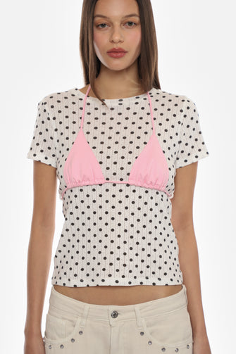 EFFIE TOP IN POLKA DOT