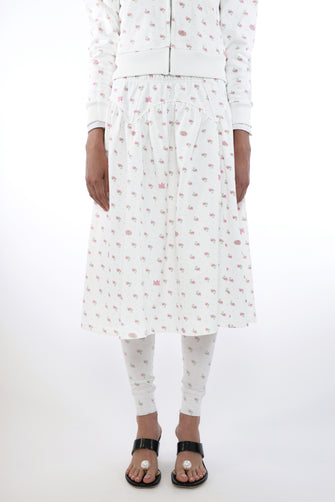 HOUSTON SKIRT IN WHITE EVIL FLORAL