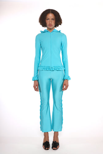 PARSNIP ZIP HOODIE IN AQUA