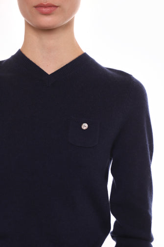 BISKY CASHMERE SWEATER IN NAVY