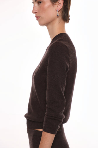 BISKY CASHMERE SWEATER IN BROWN