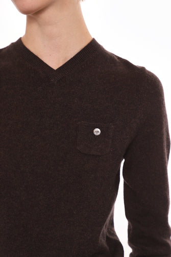BISKY CASHMERE SWEATER IN BROWN