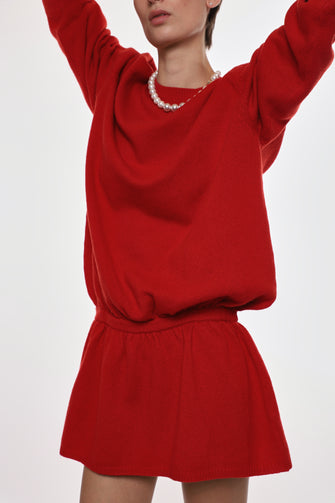 KAZIA KNIT DRESS IN RED
