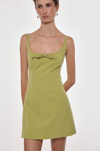NAOMI DRESS IN CHARTREUSE