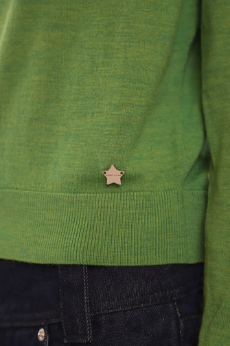 LEY CARDIGAN IN HEATHER GREEN