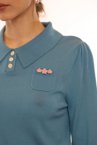 AKIRA SWEATER IN CERULEAN