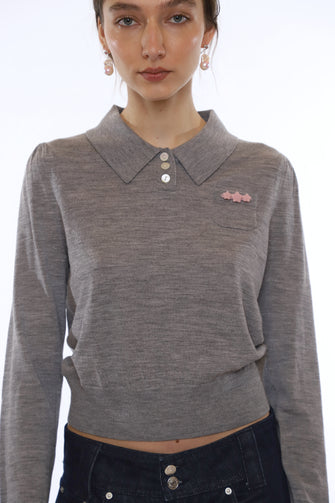 AKIRA SWEATER IN HEATHER GREY