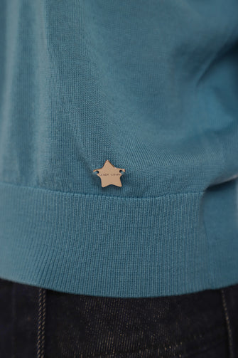 LEY CARDIGAN IN CERULEAN