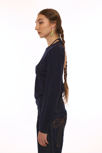 MAISY SWEATER IN DARK NAVY