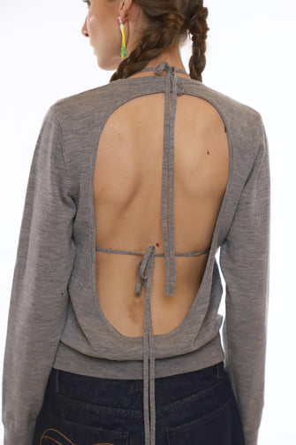 MAISY SWEATER IN HEATHER GREY