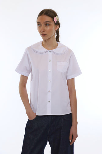 SPLITTER TOP IN WHITE