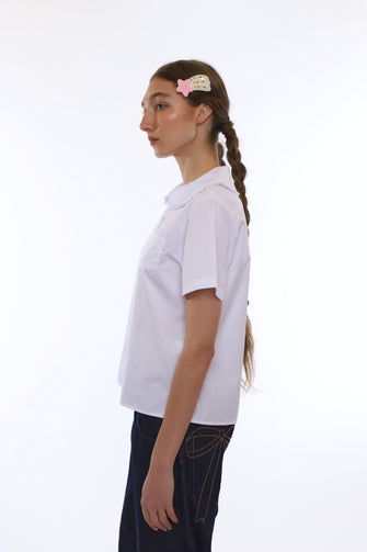 SPLITTER TOP IN WHITE