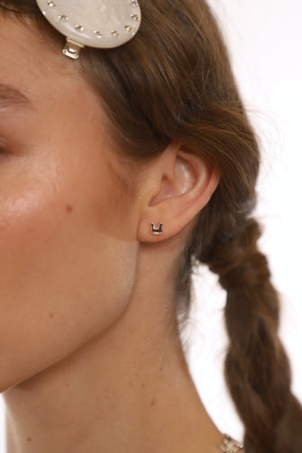 TERMINATOR BUNNY STUDS IN STERLING SILVER