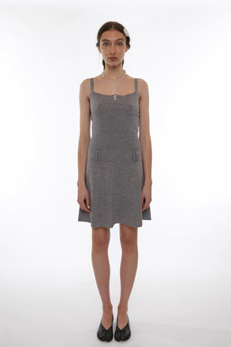 GLACE DRESS IN HEATHER GREY